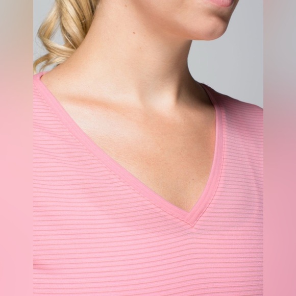 Lululemon B.F.T. Shirt Sleeve V Neck Running Casual Tee - Picture 8 of 8